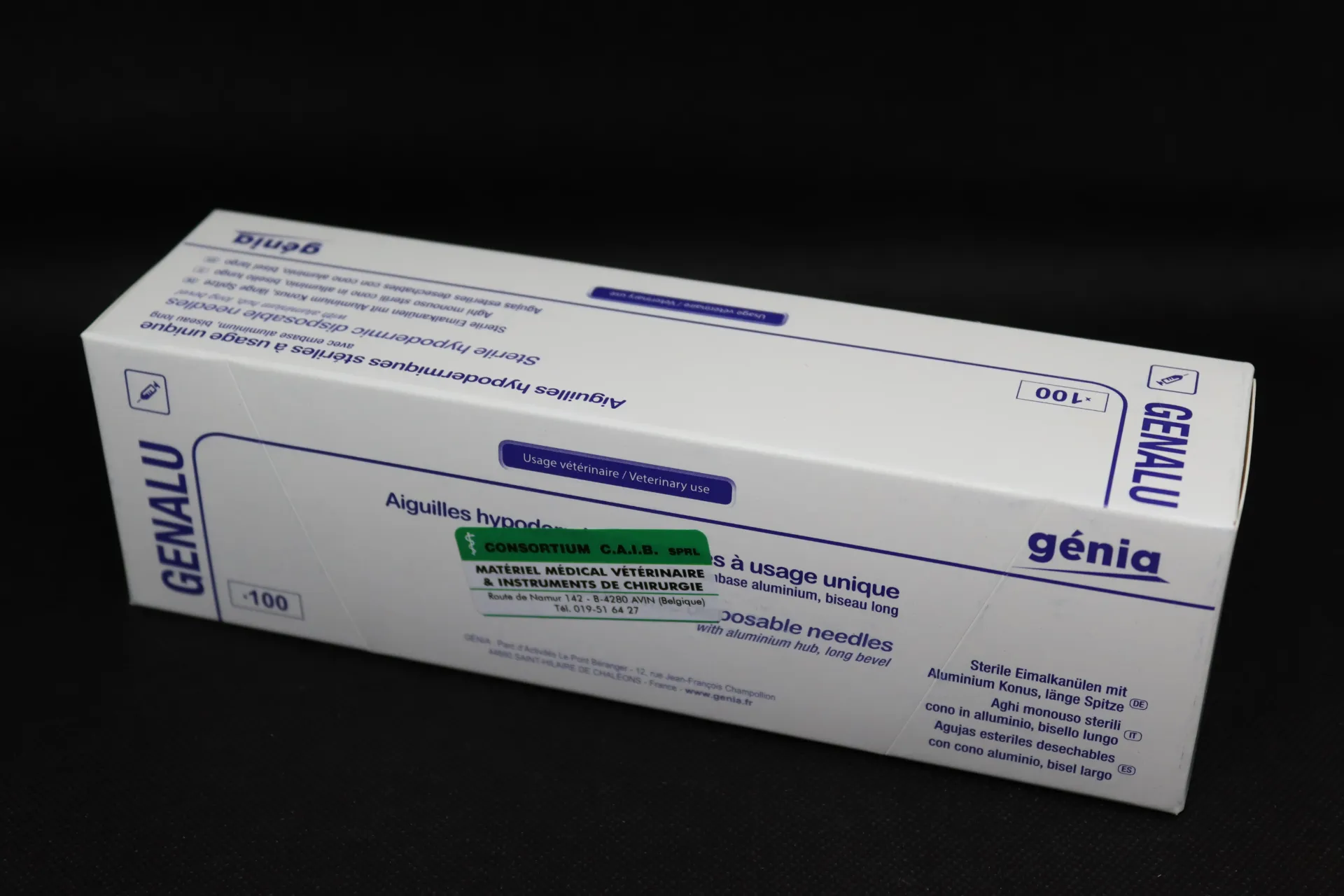 Boîtes d'aiguilles hypodermiques Luer 14 G x 1  Génialu triple biseaux "