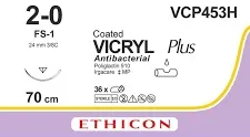 [VCP 453H] Pochette de fil VICRYL Plus ETHICON 2/0 avec aiguilles serties pour petits animaux