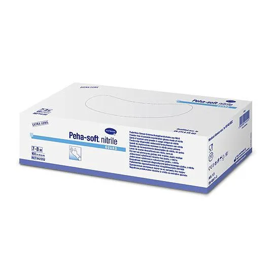 Boîte de 100 gants en nitrile bleu Peha-Soft taille médium