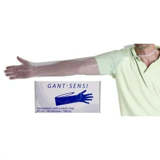 [VGE 3090] Boîte de 100 gants fouillis 95 CM Smi Sensi transparents avec lien