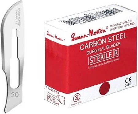 [S.M.S. 20] Boîte de lames de bistouris SWAN-MORTON n° 20 stériles