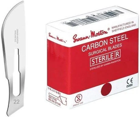 [S.M.S. 22] Boîte de lames de bistouris SWAN-MORTON n° 22 stériles