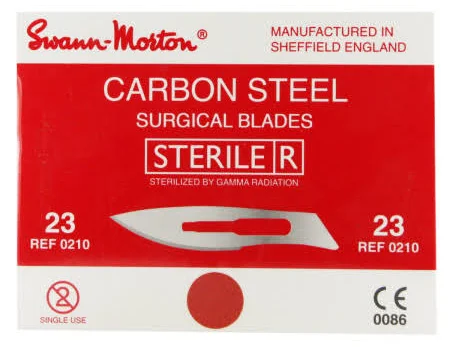 [S.M.S. 23] Boîte de lames de bistouris SWAN-MORTON n° 23 stériles