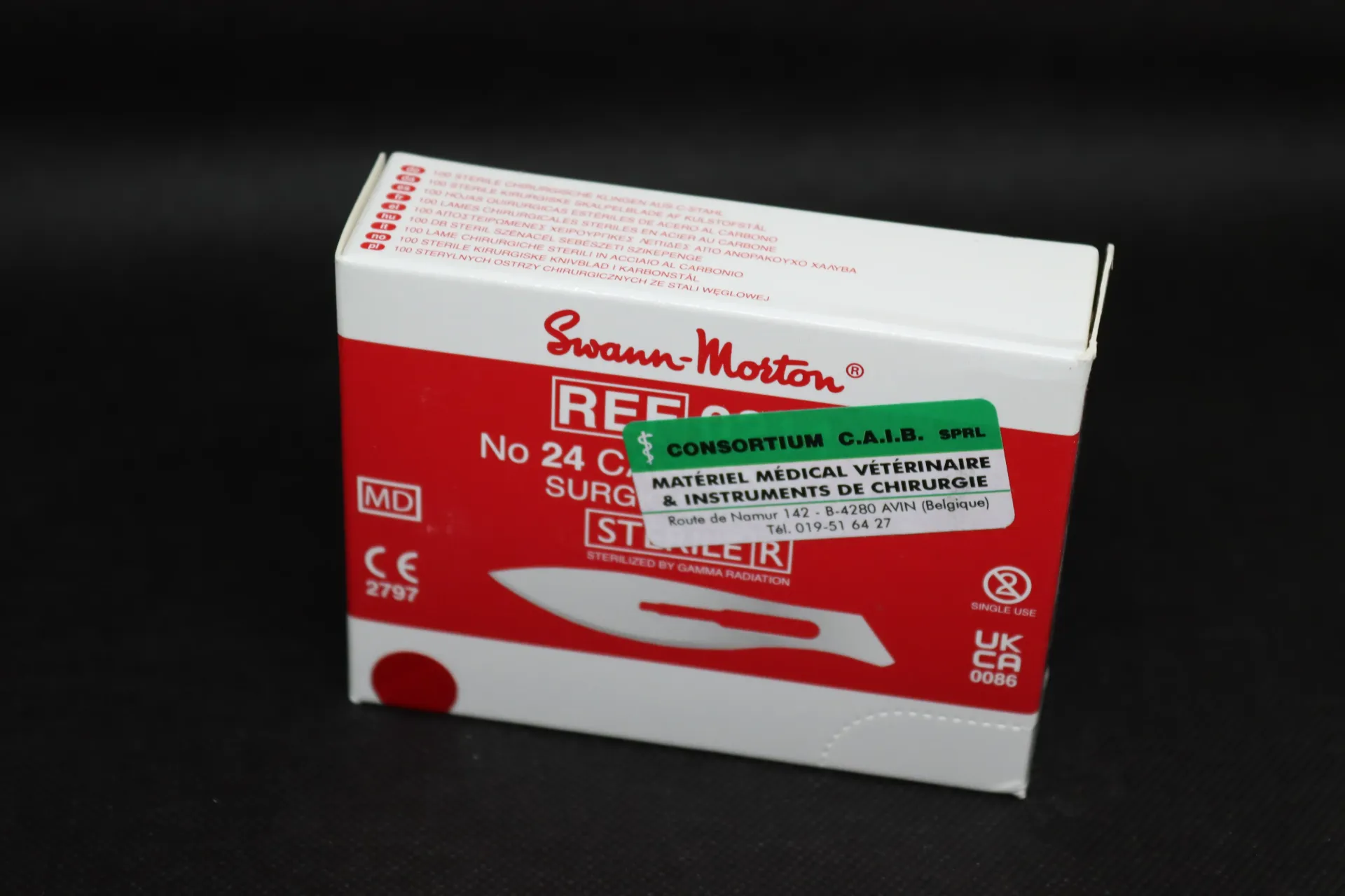 [S.M.S. 24] Boîte de lames de bistouris SWAN-MORTON n° 24 stériles