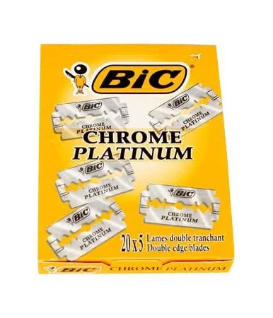 [163035] Boîte de 100 lames de rasoirs BIC platinium/chrome