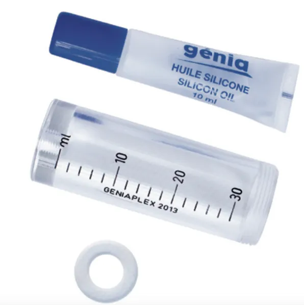 [109008] Cylindre plexi de seringue GENIA 10 ML