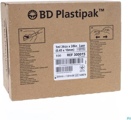 Boîte de 100 seringues B.D. 1 ML