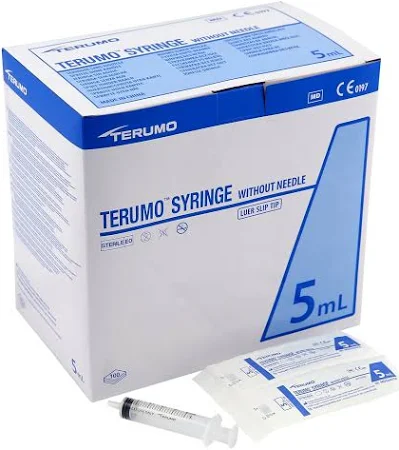 Boîte de 100 seringues TERUMO 5 C.C. Luer