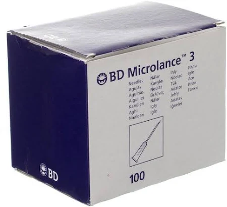 Boîtes d'aiguilles hypodermiques Microlance B.D. 16 G X 1 1/2 "