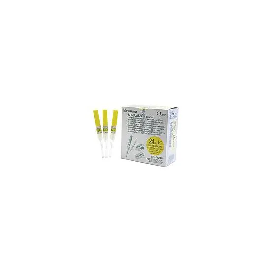 Cathéters Surflash Terumo 24 G X 3/4 jaunes petits animaux"