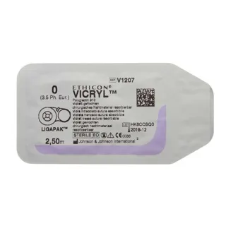 [J1209G] Pochette de fil Vicryl Ethicon Ligapack Usp 2/0 EP 3 (2,50 m)
