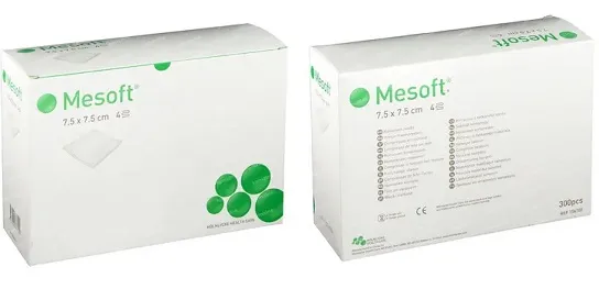 Boîte de compresses Mesoft 7,5 cm X 7,5 cm 4 plis